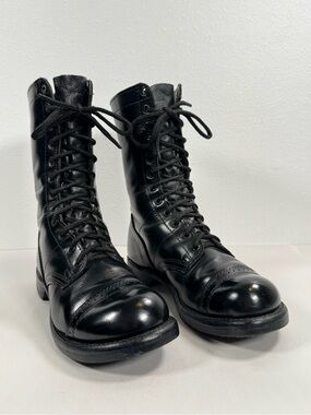 Corcoran Men’s Black Leather Size 8 D Paratrooper Jump Boots 1500 Made in USA